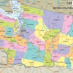 Map Of State Of Washington, With Outline Of The State Cities, Towns   Washington State Road Map Printable