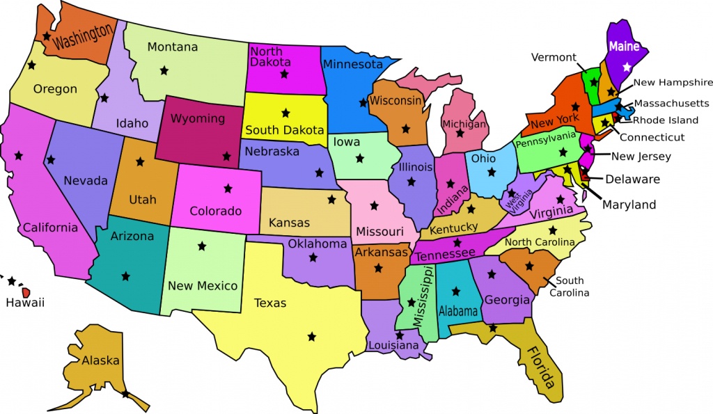 Map Of States Labeled And Travel Information | Download Free Map Of - Us Map With States Labeled Printable
