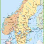 Map Of Sweden, Norway And Denmark   Printable Map Of Norway With Cities