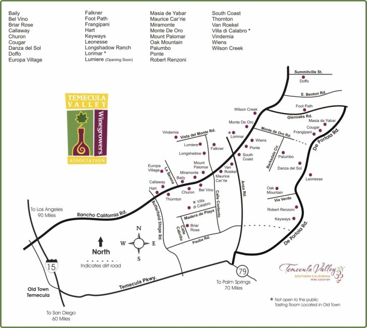 Temecula Winery Map Printable