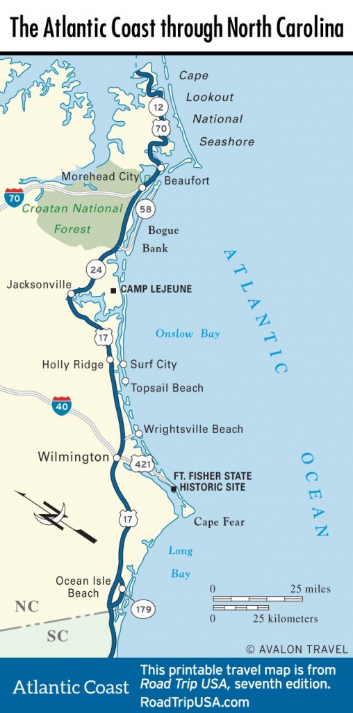 Map Of The Atlantic Coast Through North Carolina. | Maps - U.s. - Florida Atlantic Coast Map