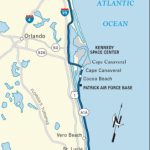Map Of The Atlantic Coast Through Northern Florida. | Florida A1A   Map Of Florida Coast Beaches