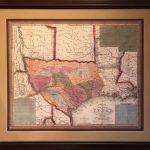 Map Of The Early Texas Land Grants   Gallery Of The Republic   Framed Texas Map