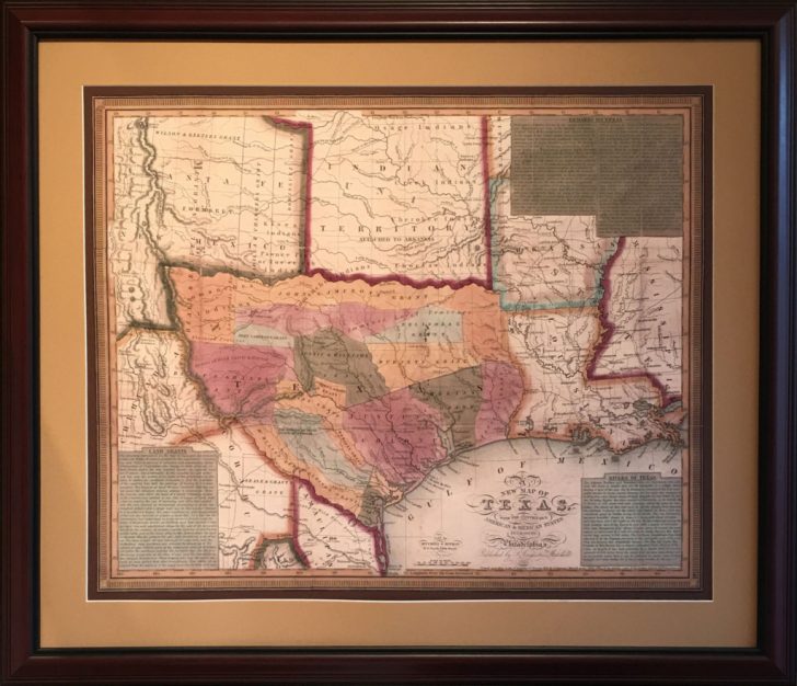 Framed Texas Map