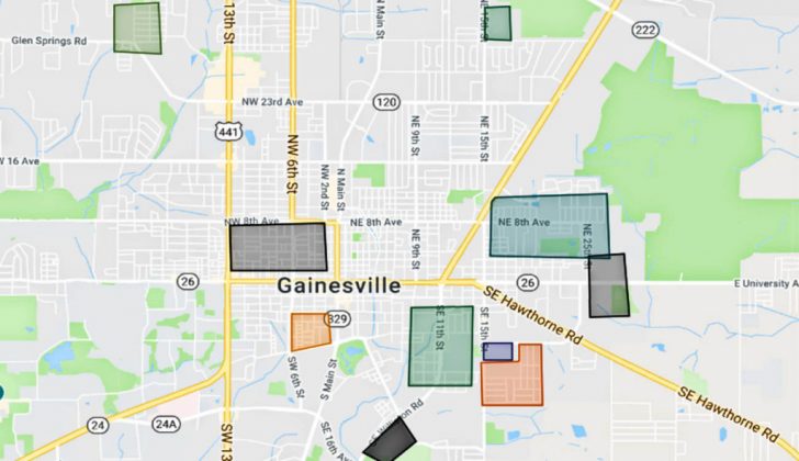 Map Of Gainesville Florida Area