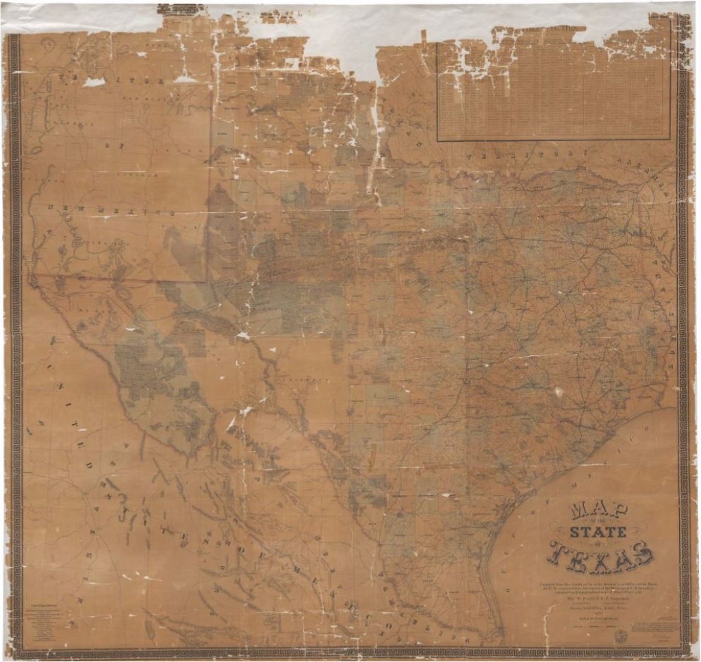 Map Of The State Of Texas, 1879 – Texas General Land Office – Medium - Texas Land Office Maps