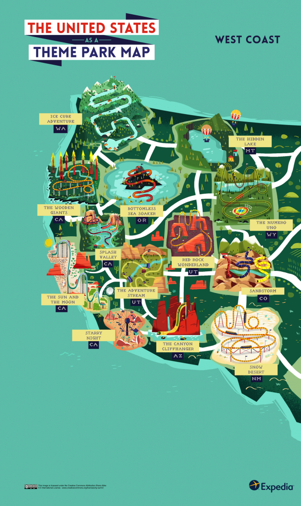 Map Of The United States As A Theme Park. Would It Look Like This - Southern California Theme Parks Map