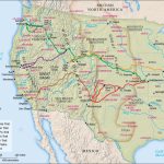 Map Of The Western U.s. Denoting The California, Mormon, Santa Fe   Printable Map Of The Oregon Trail