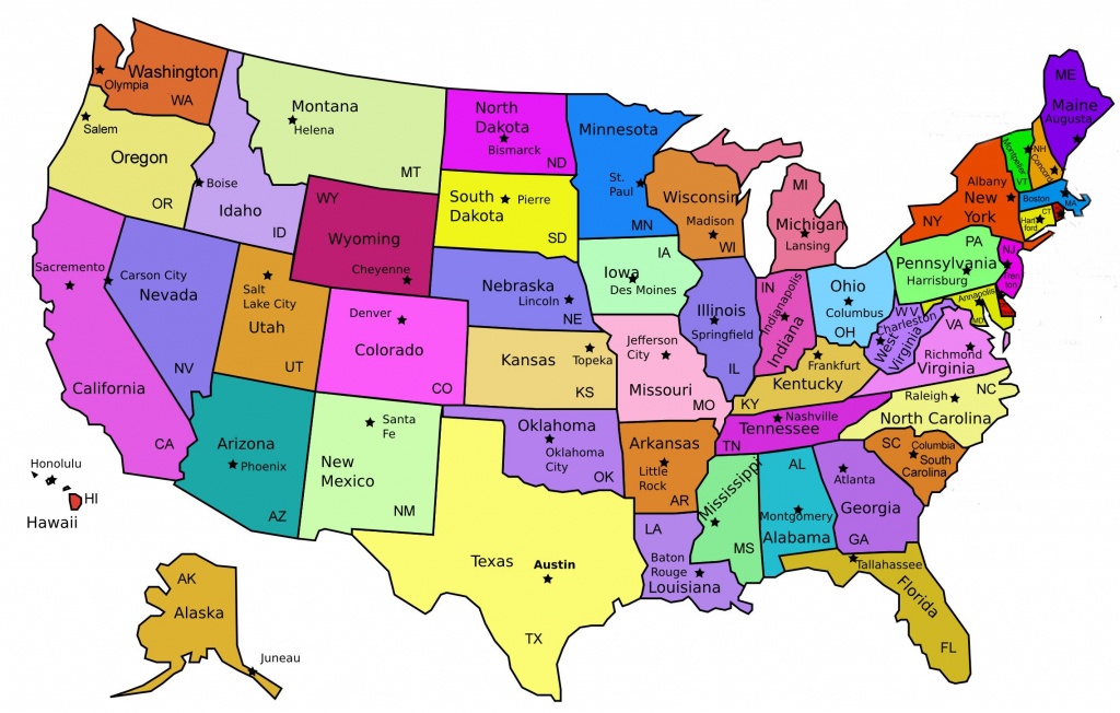 Map Of United States Capitals | Diy United States Magnets - Milk And - 50 States And Capitals Map Printable