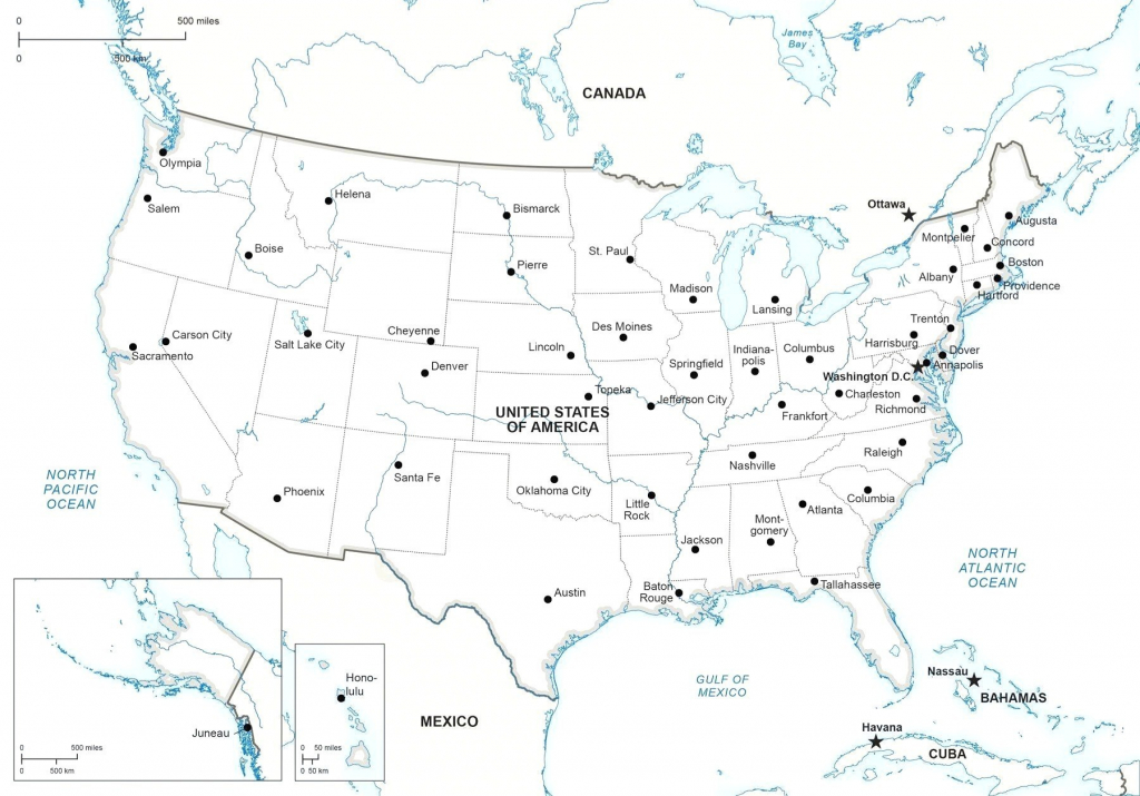 Map Of United States With Major Cities Labeled Significant Us In The - Printable Us Map With Major Cities