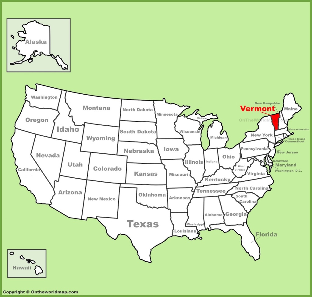 Map Of Vermont And Other Free Printable Maps - Printable Map Of Vermont
