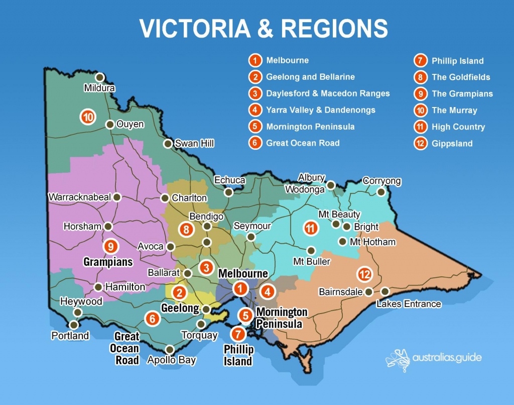 Map Of Victoria | Victoria - Australia&amp;#039;s Guide - Printable Map Of Victoria