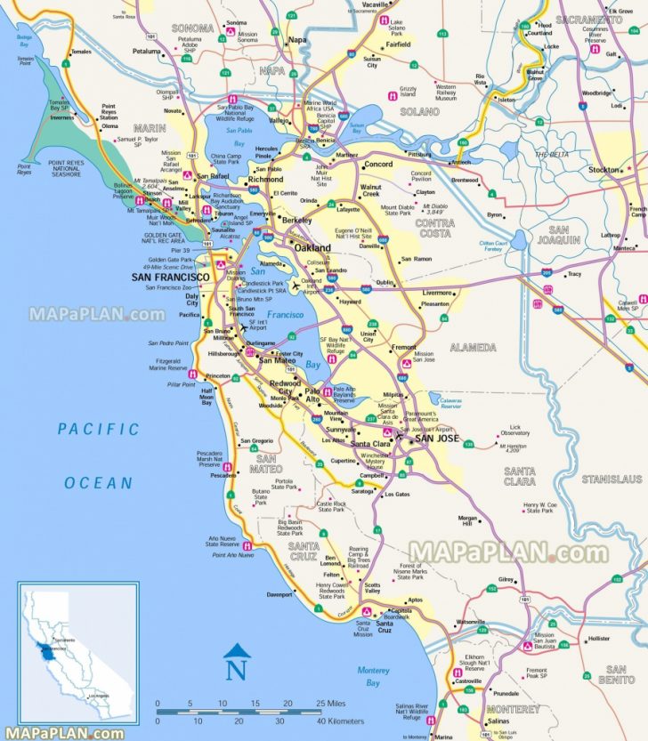 Map Of Bay Area California Cities