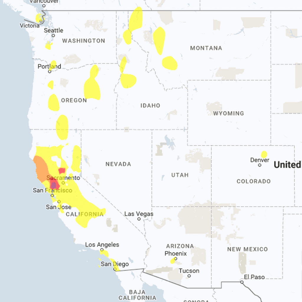 Map: See Where Wildfires Are Causing Record Pollution In California - Aqi Map California