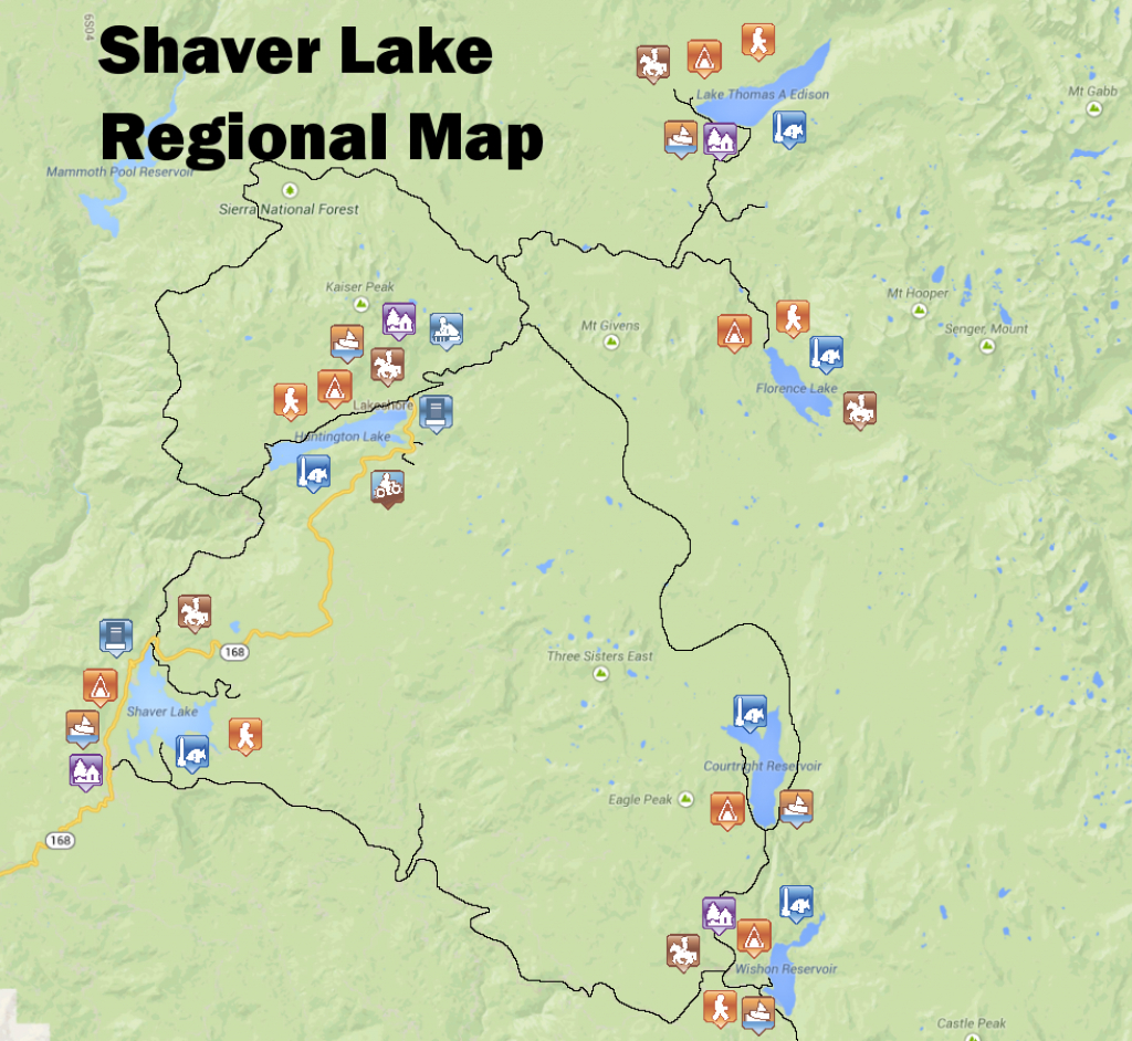 Map – Shaver Lake Visitors Bureau L Promoting California&amp;#039;s Best Kept - Shaver Lake California Map