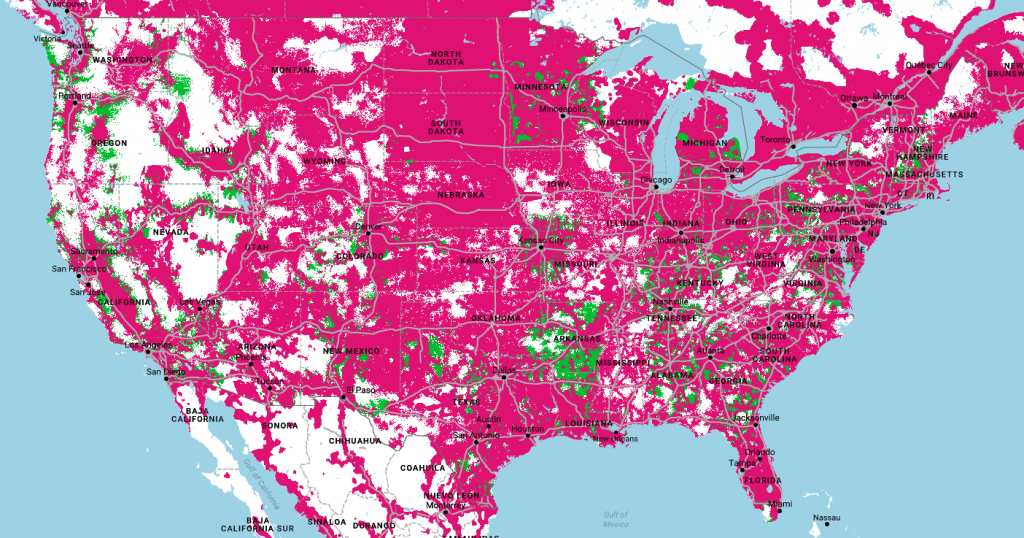Map Showing Areas With Only Band 12 Coverage : Tmobile - Xfinity Coverage Map Florida