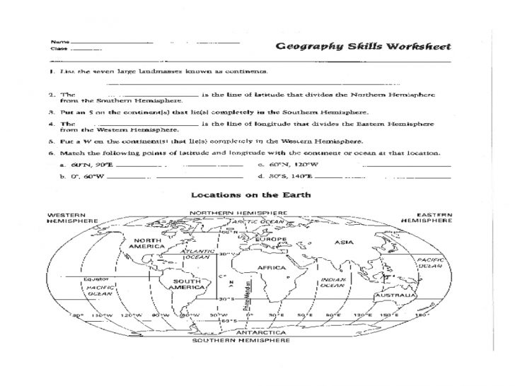 Map Reading Quiz Printable