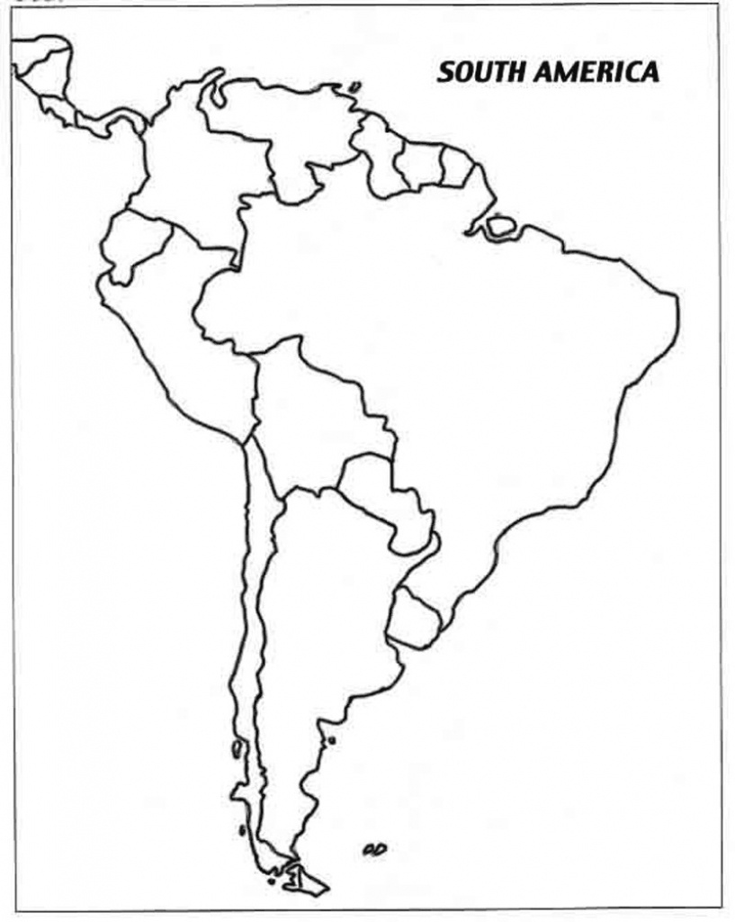 Map South America Blank Printable - Capitalsource - Printable Map Of South America