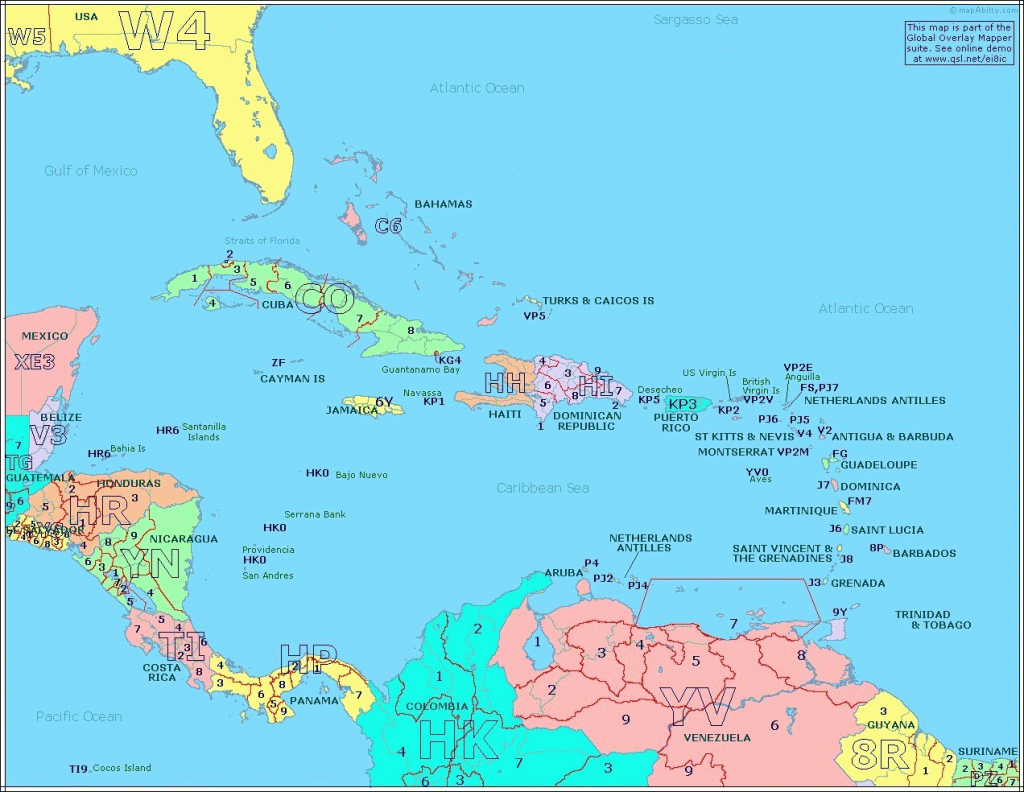 Map Usa And Caribbean | Sin-Ridt - Map Of Florida And Caribbean