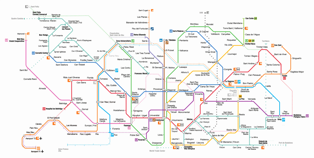 Maps | Barcelona Metro 2019 - Barcelona Metro Map Printable