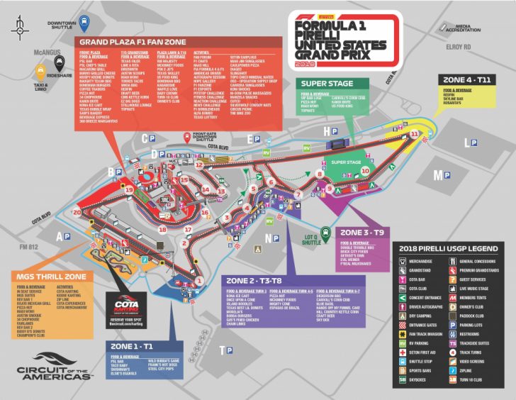 Maps | Circuit Of The Americas - Texas Motor Speedway Parking Map ...