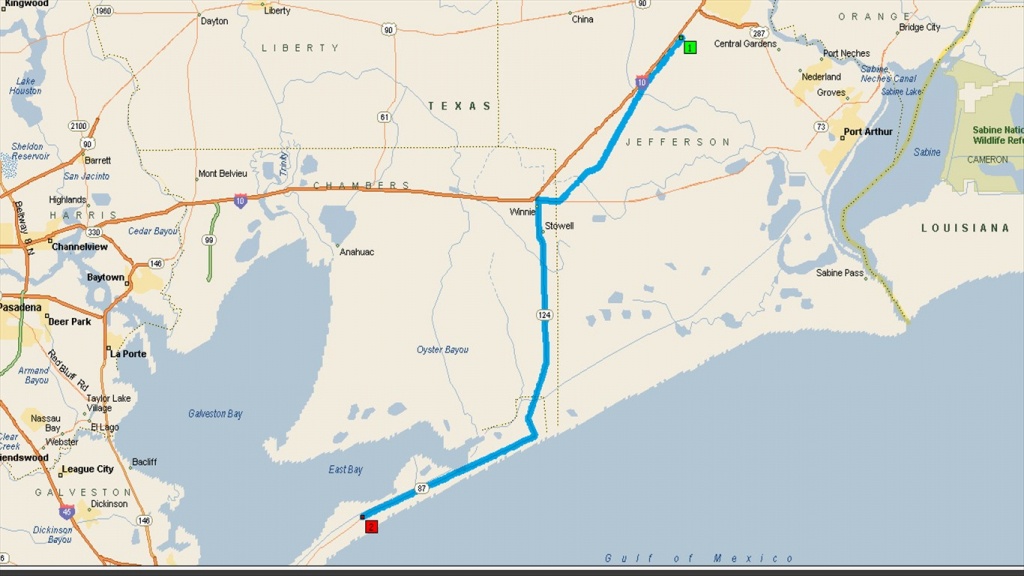 Maps - Crystal Beach Texas Map