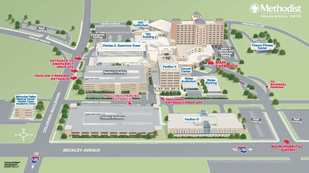 Maps & Directions | Methodist Health System - Texas Health Dallas Map ...