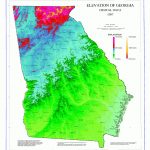 Maps   Elevation Map Of Georgia   Georgiainfo   Florida Elevation Map By County