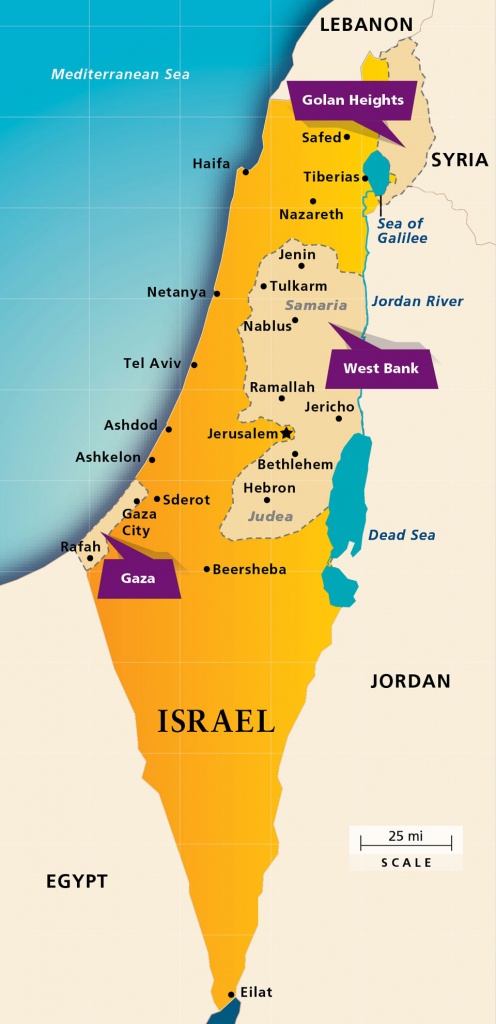 Maps: Israel Today | Aipac - Printable Map Of Israel