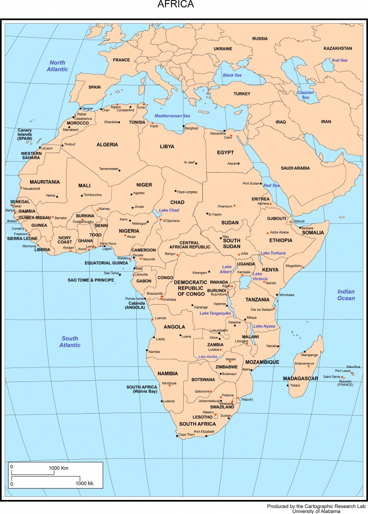 Maps Of Africa - Free Printable Map Of Africa With Countries