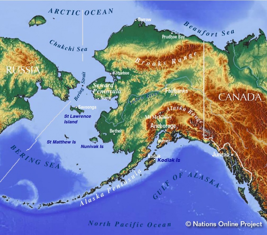 Maps Of Alaska State, Usa - Nations Online Project - Printable Map Of Alaska With Cities And Towns