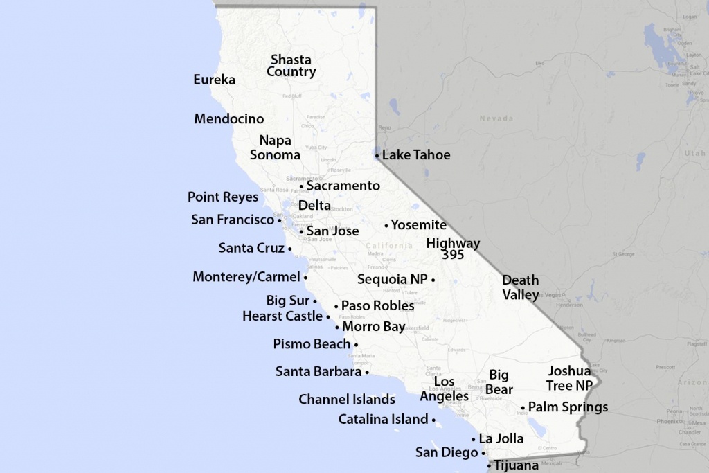 Maps Of California - Created For Visitors And Travelers - Map Of La California Coast