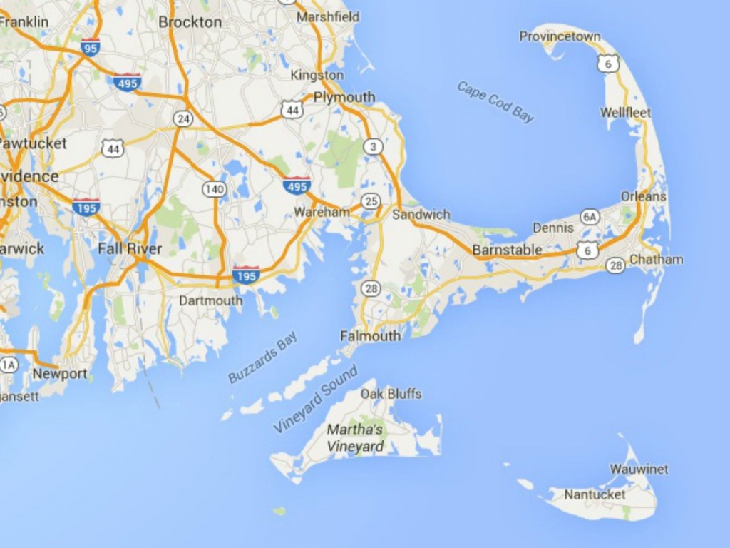 Maps Of Cape Cod, Martha&amp;#039;s Vineyard, And Nantucket - Printable Map Of Cape Cod