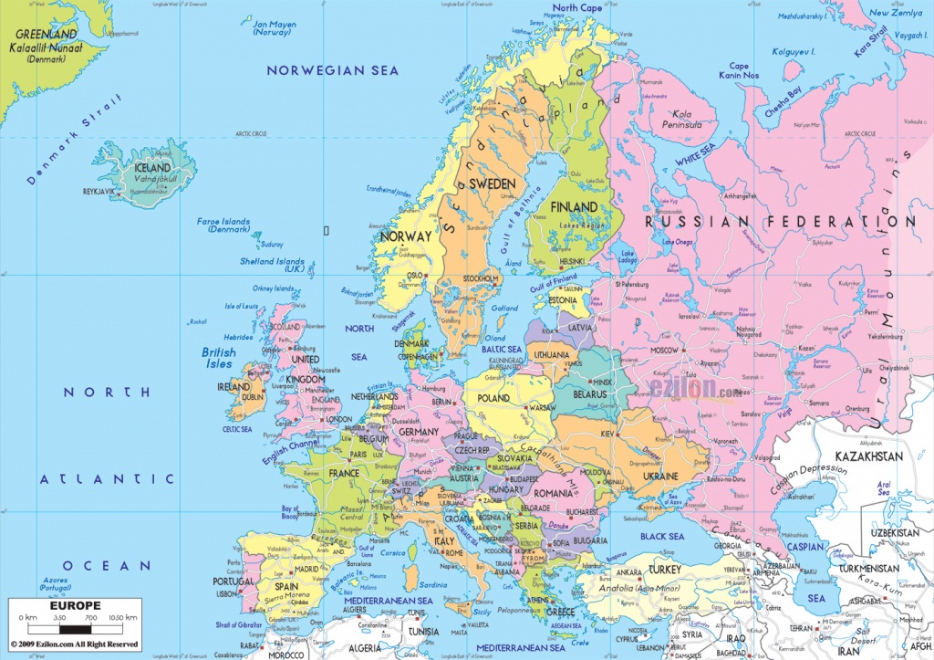 Maps Of Europe | Map Of Europe In English | Political - Printable Map Of Europe With Cities