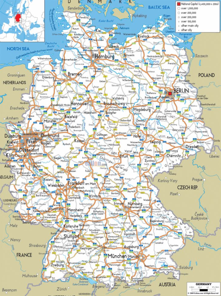 Large Printable Map Of Germany