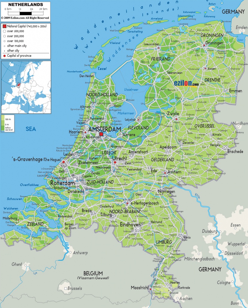 Maps Of Holland | Detailed Map Of Holland In English | Tourist Map - Printable Map Of Holland