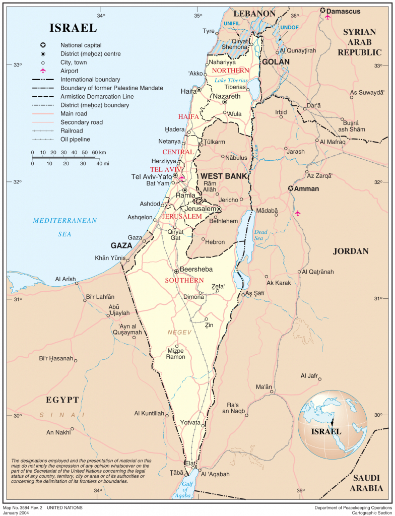 Maps Of Israel - Geolounge: All Things Geography - Printable Map Of Israel