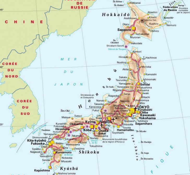 Free Printable Map Of Japan