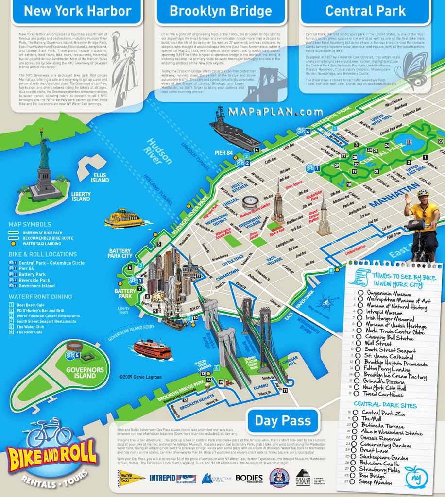 Maps Of New York Top Tourist Attractions - Free, Printable - Map Of New York Attractions Printable