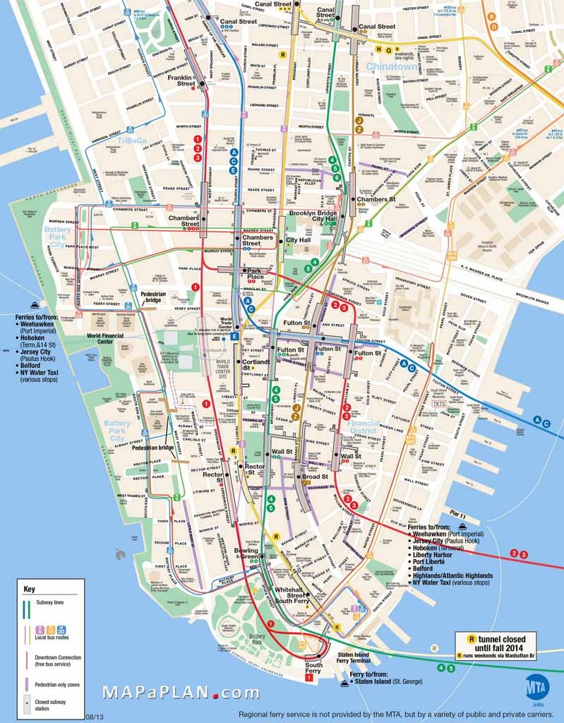 Maps Of New York Top Tourist Attractions - Free, Printable - Printable Map Manhattan Pdf