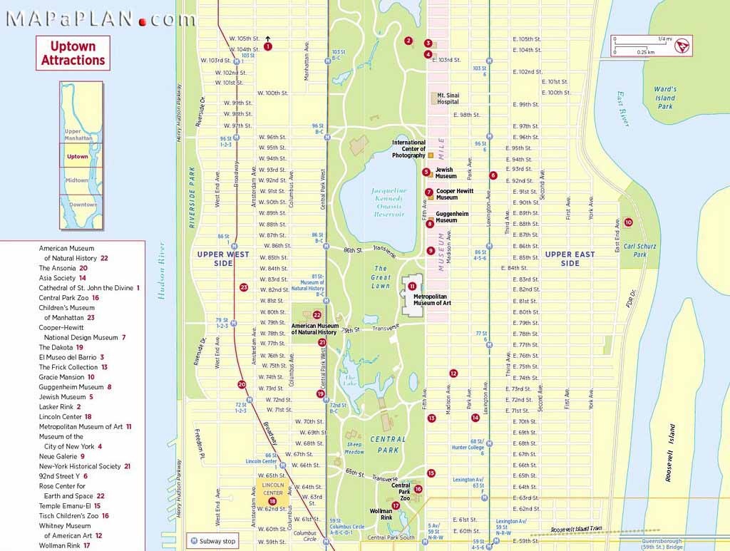 Maps Of New York Top Tourist Attractions - Free, Printable - Printable Street Map Of Manhattan