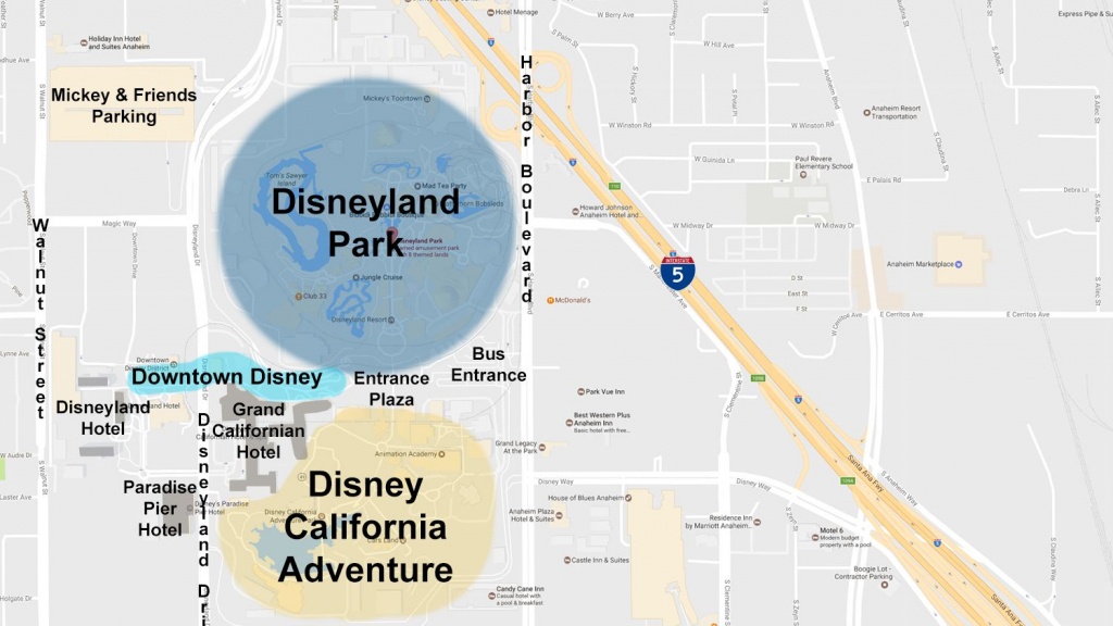 Maps Of The Disneyland Resort - Best Western Locations California Map