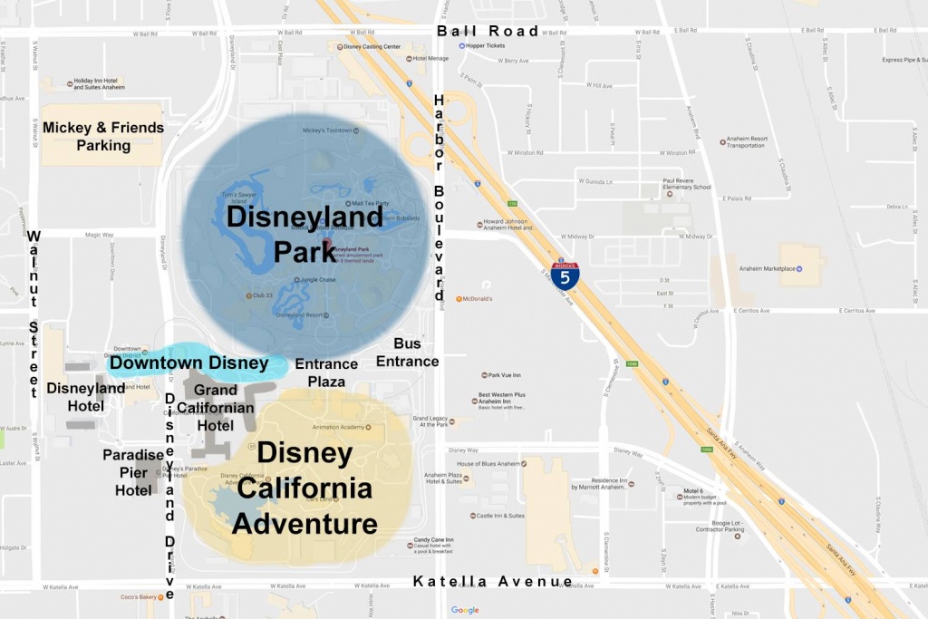 Maps Of The Disneyland Resort - Map Of Anaheim California And Surrounding Areas