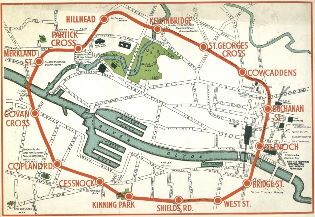Maps Of The Glasgow Subway - Glasgow City Map Printable