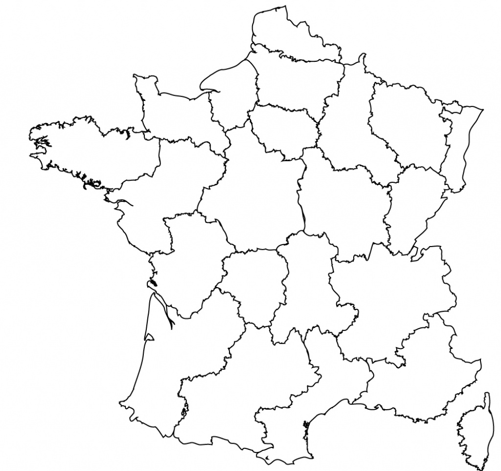 Maps Of The Regions Of France - Map Of France Outline Printable