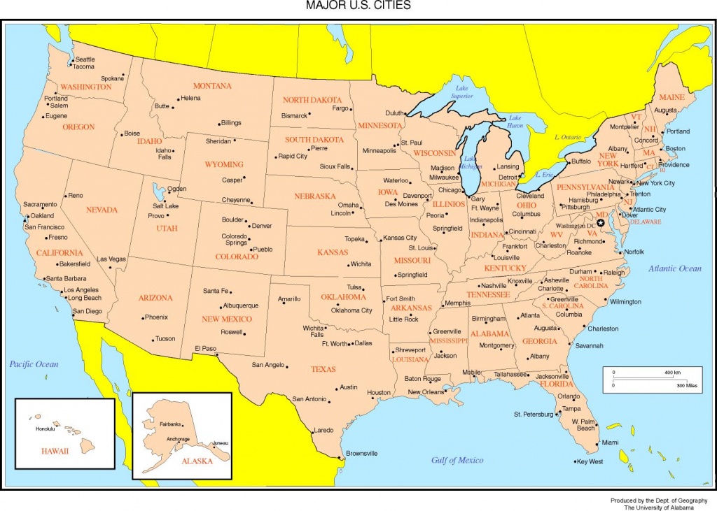 Printable State Maps With Major Cities Printable Maps