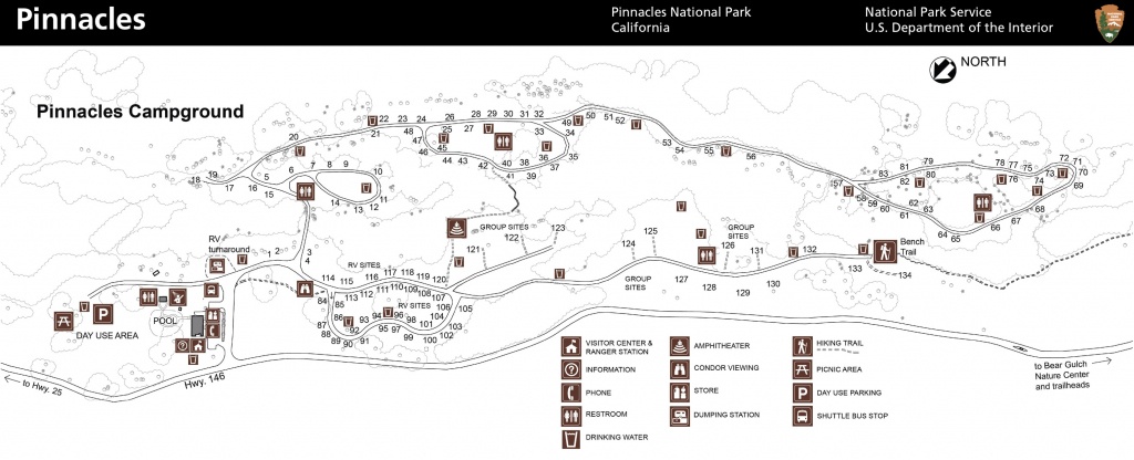 Maps - Pinnacles National Park (U.s. National Park Service) - California State Parks Camping Map