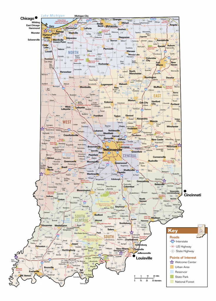 Maps | Visit Indiana - Indiana County Map Printable
