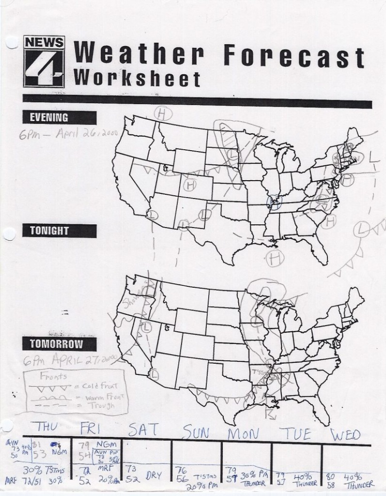 Math : Map Reading Worksheets Map Reading Worksheets High School - Weather Map Worksheets Printable