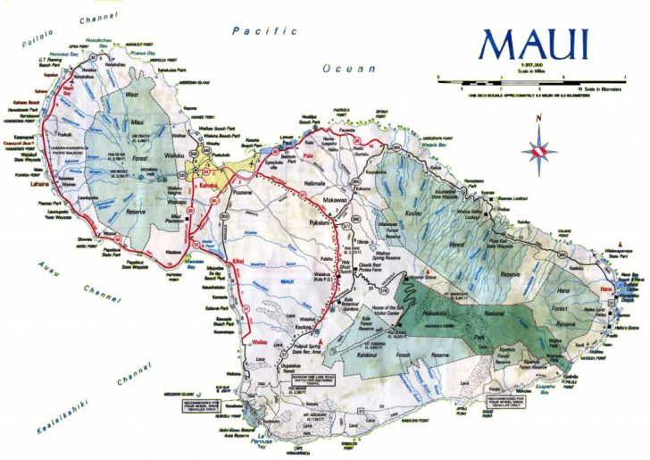 Maui Road Map Printable